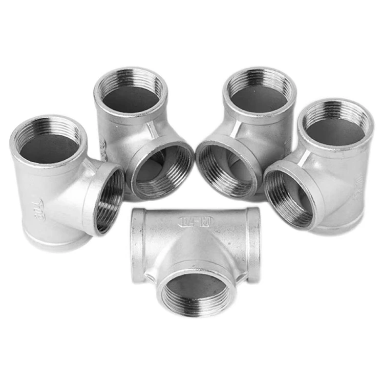 BSP Stainless Steel Male-Female-Male Pipe Tee 