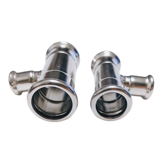 Single-clamp equal diameter tee